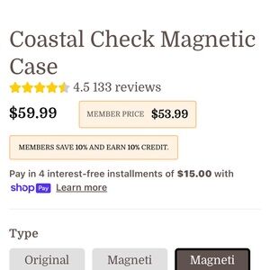 Coastal Check Walli Magnetic Case for iPhone 15 Pro Max